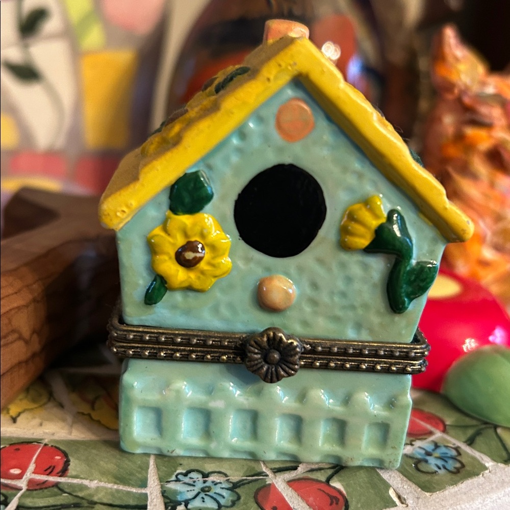 Trinket Box- Birdhouse- Ceramic-